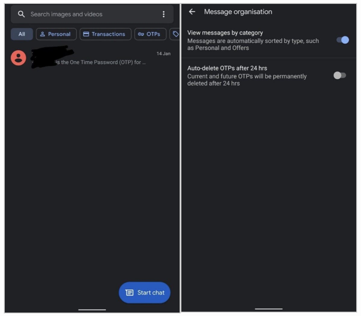 Wiadomości Google automatycznie usuną SMS-y z hasłem jednorazowym