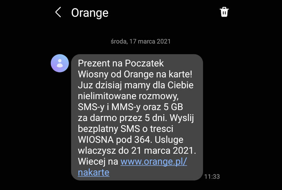 5 GB i darmowe rozmowy, czyli pierwszy dzień wiosny w Orange na kartę