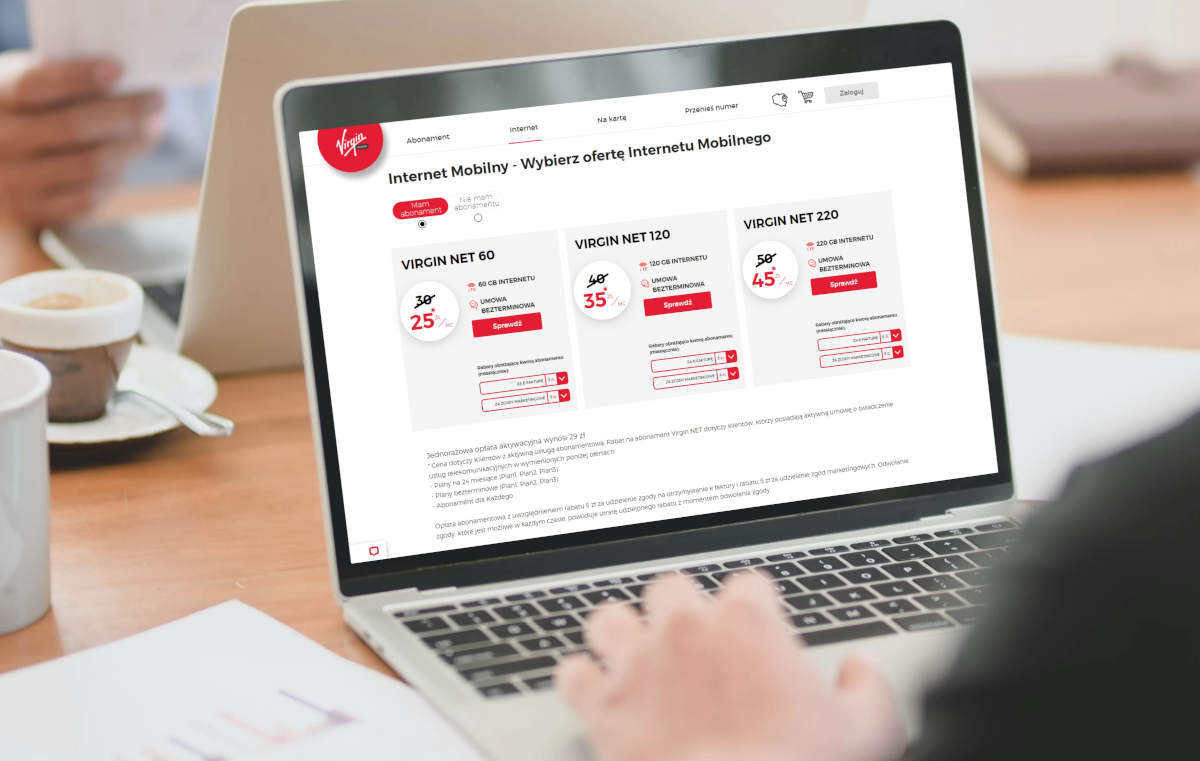 Virgin Mobile: nowy plan taryfowy Virgin NET z 220 GB