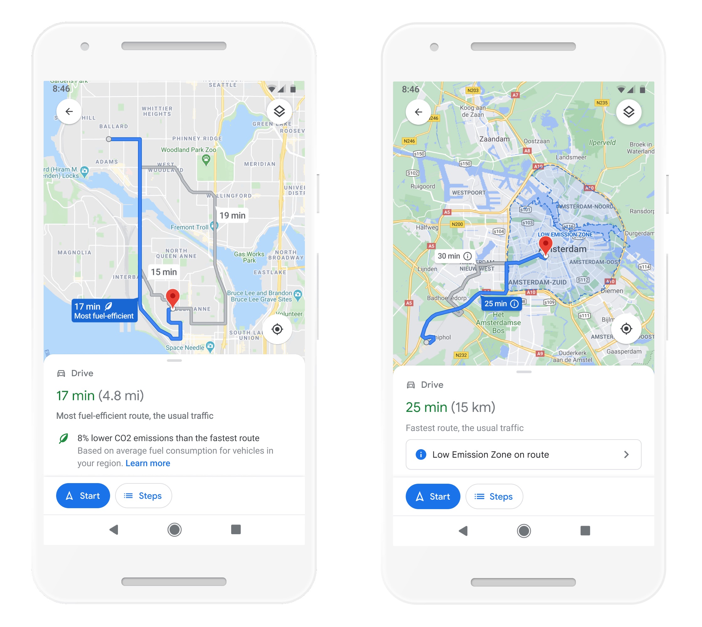 Google Maps znajdzie trasę z niskim spalaniem i wskaże drogę w galerii handlowej