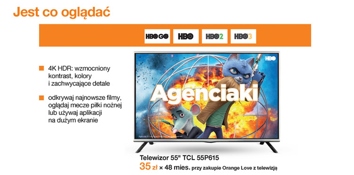 Orange z wiosenną ofertą: telewizor 55", smartfony w supercenach i HBO bez opłat