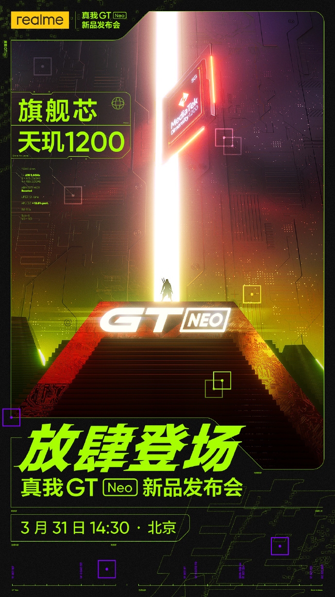 Realme GT Neo z Dimensity 1200 zadebiutuje 31 marca