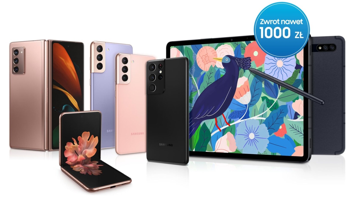 Samsung Cashback: Kup telefon lub tablet Galaxy i odzyskaj nawet 1000 zł na konto