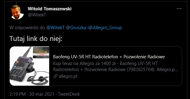 Nie dajcie się skusić na okazyjne „krótkofalówki” z pozwoleniem radiowym, bo jest ono nieważne