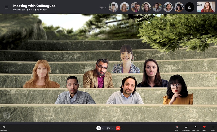 Skype jest bardziej jak Microsoft Teams i działa w przeglądarce na telefon