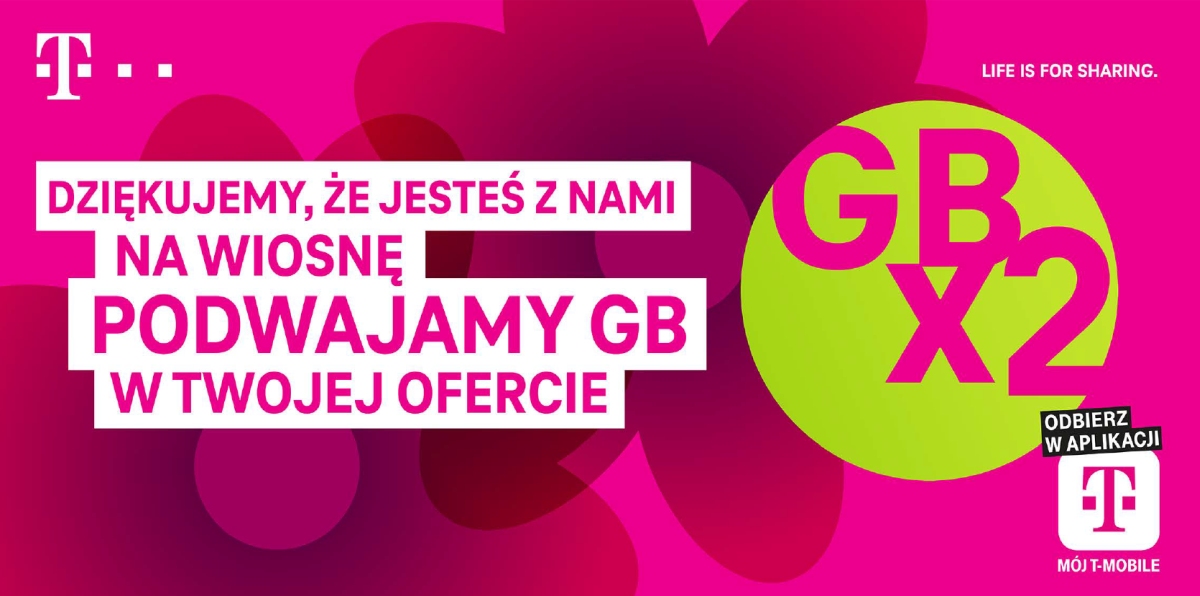 T-Mobile podwaja gigabajty także dotychczasowym abonentom