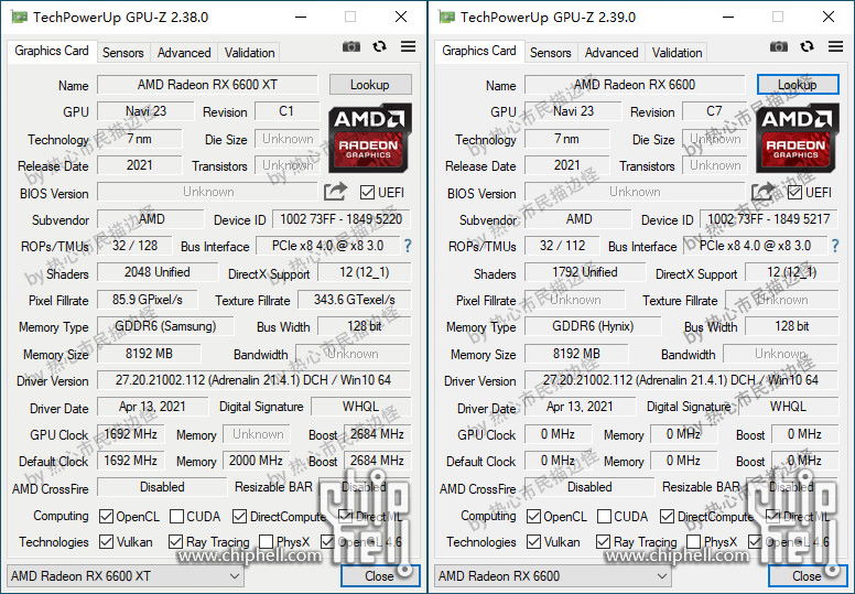 Specyfikacja Radeon RX 6600 i RX 6600 XT pojawiła się w GPU-Z