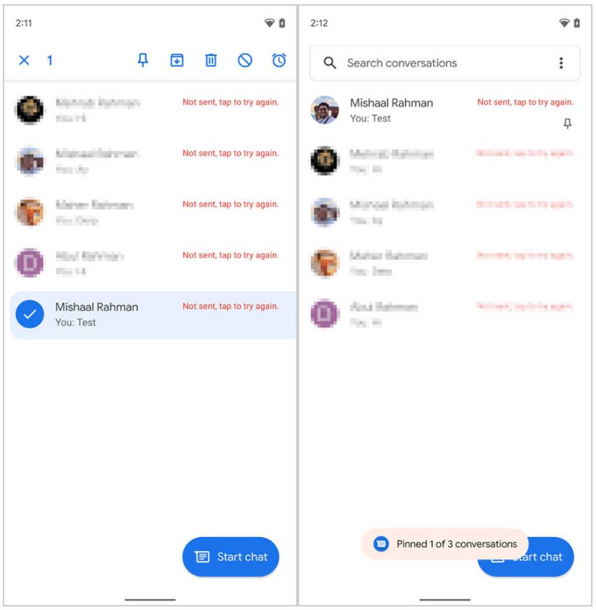 Google doda do Wiadomości funkcję przypinania konwersacji