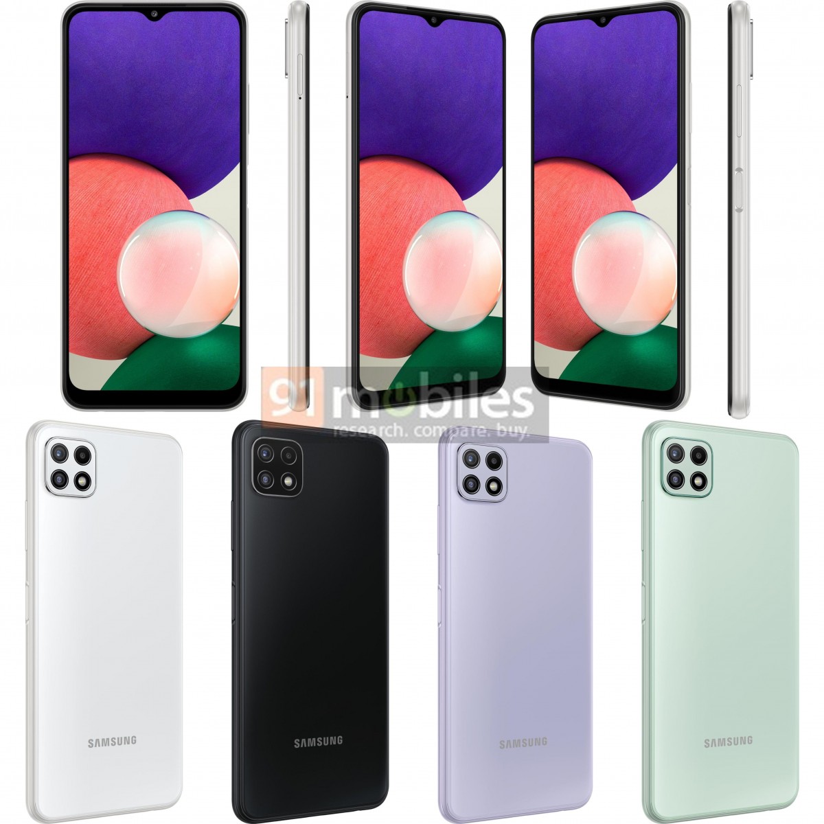 Samsung Galaxy A22 - budżetowy smartfon na oficjalnych renderach