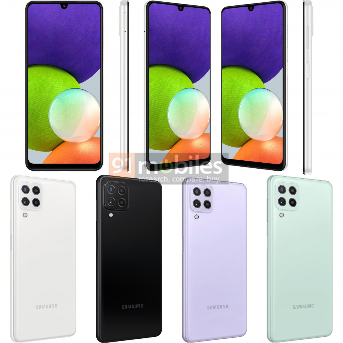 Samsung Galaxy A22 - budżetowy smartfon na oficjalnych renderach