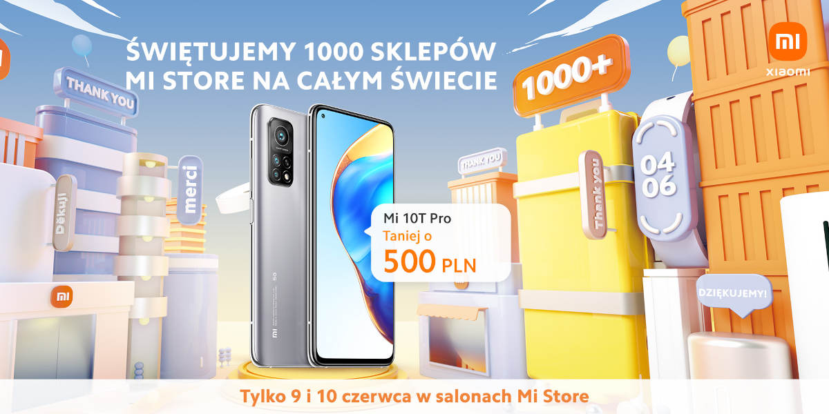 Flagowy Xiaomi Mi 10T Pro z 5G taniej o 500 zł w promocji „1000 sklepów”