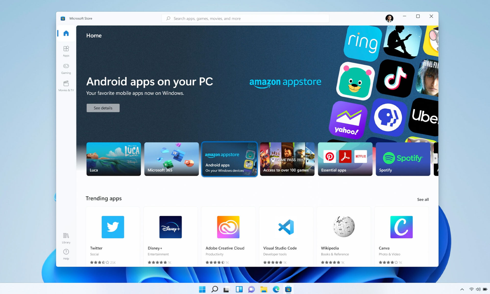 Windows 11 uruchomi aplikacje z Androida!