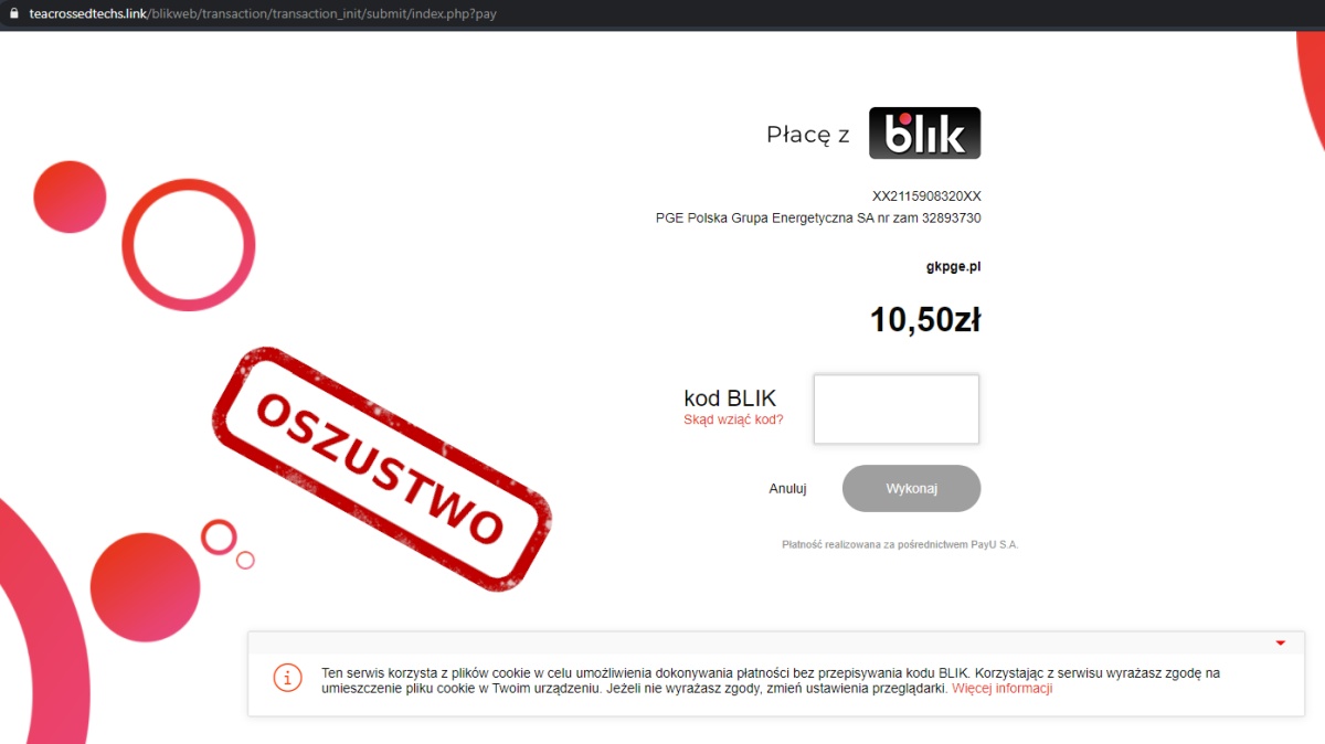 CERT Polska: Przyszedł SMS od PGE z informacją o zaległości? To może być oszustwo!