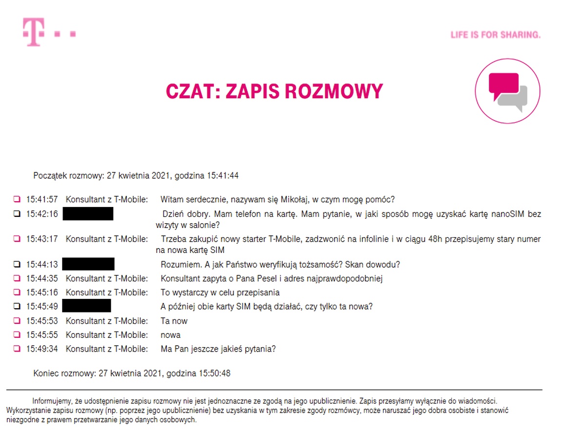 Znasz PESEL klienta T-Mobile? Możesz przejąć jego numer telefonu