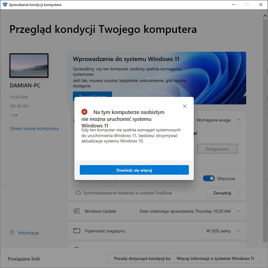 Windows 11 - sprawdź czy Twój komputer spełnia wymagania systemu