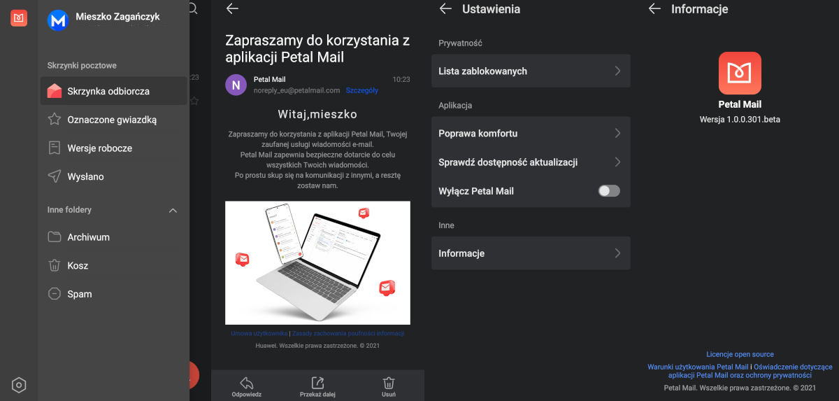 Petal Mail już dostępny. To odpowiedź Huawei na Gmaila