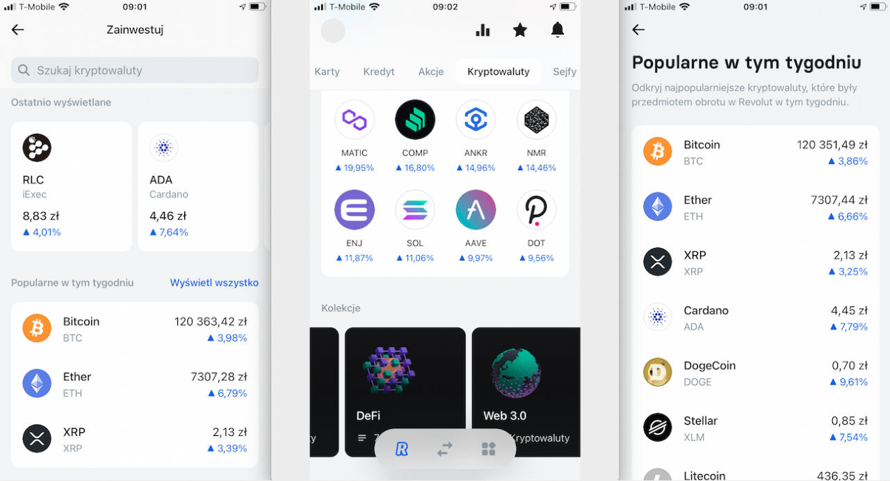 Revolut oferuje już ponad 50 kryptowalut