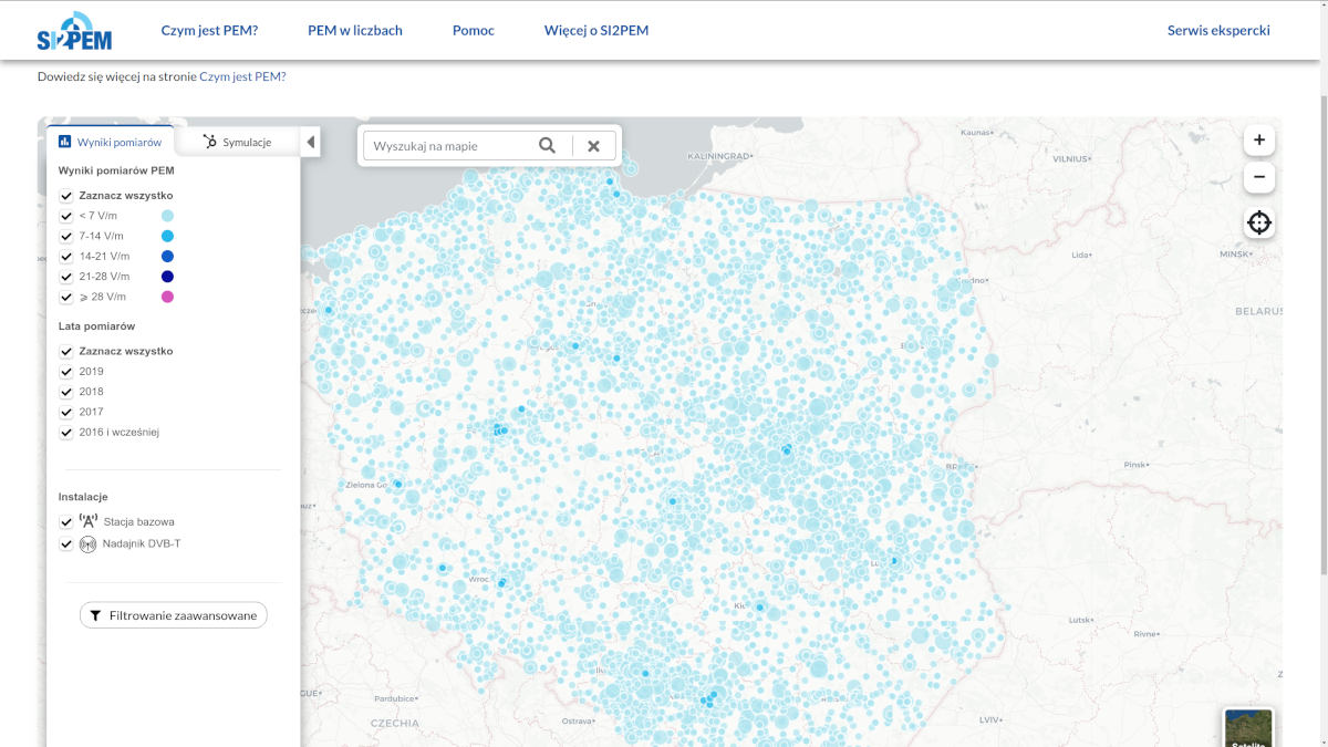 SI2PEM już działa. Możesz sprawdzić promieniowanie wokół swojego domu