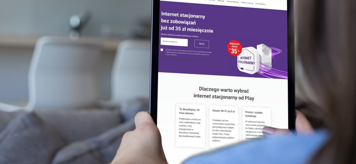 Play: nowa oferta internetu stacjonarnego od 35 złotych