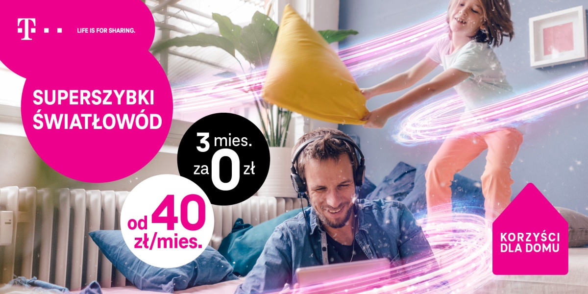Internet domowy bez limitu w T-Mobile już od 40 zł