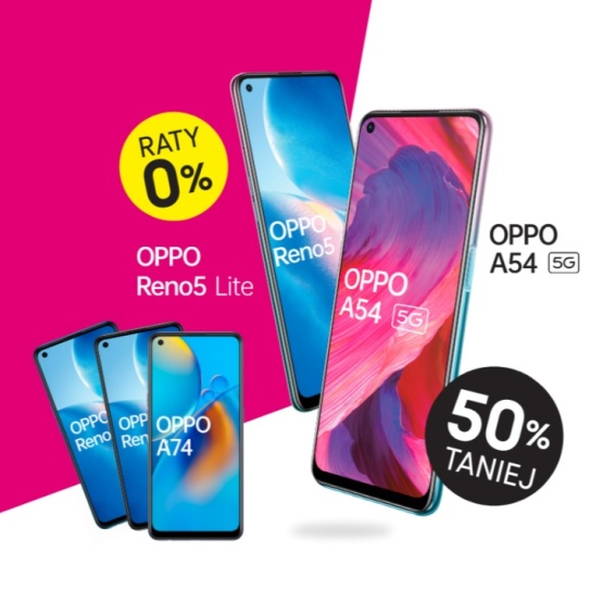 Mega Tydzień w T-Mobile: kup smartfon Oppo, a drugi dostaniesz za pół ceny