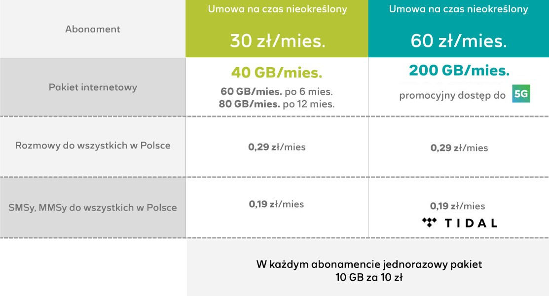 Plush: nowy abonament w ofercie internetowej. 40 lub 200 GB