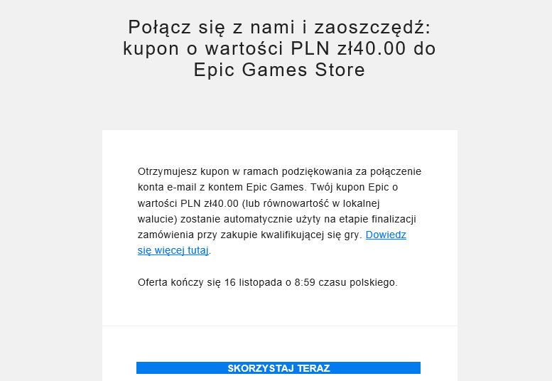 Epic Games Store rozdaje pieniądze na gry