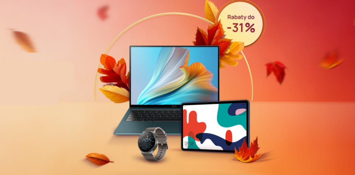 W huawei.pl jesienią spadają ceny – nowe promocje na laptopy, tablety i smartwatche