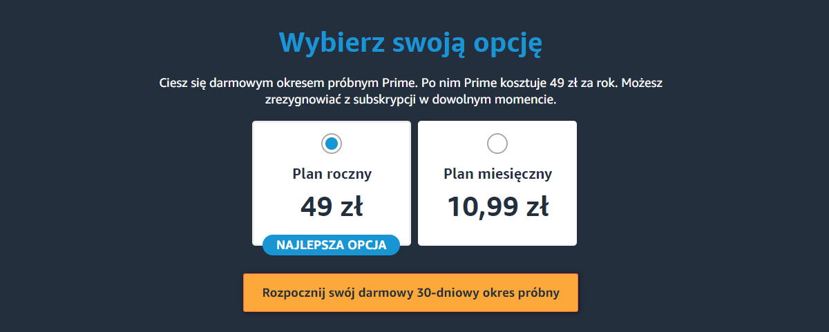 Amazon Prime w Polsce. Cena brzmi fantastycznie