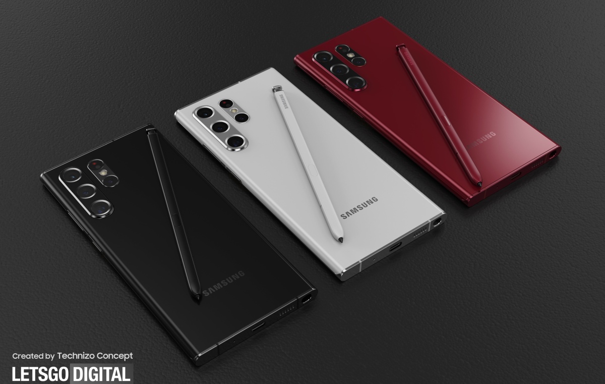 Samsung Galaxy S22 Ultra na nowych renderach