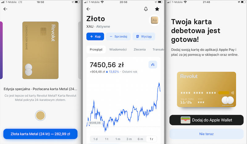 Revolut wydaje karty pokryte 24-karatowym złotem. Też możesz taką mieć!