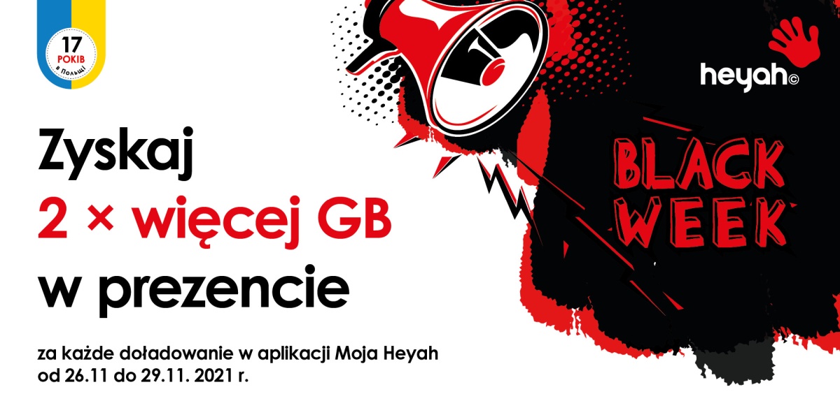 Black Week w T-Mobile: 2 x więcej GB w prezencie w ofertach na kartę