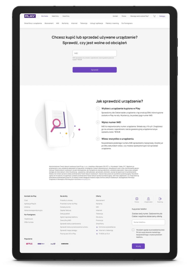 W Play sprawdzisz, czy telefon jest wolny od obciążeń