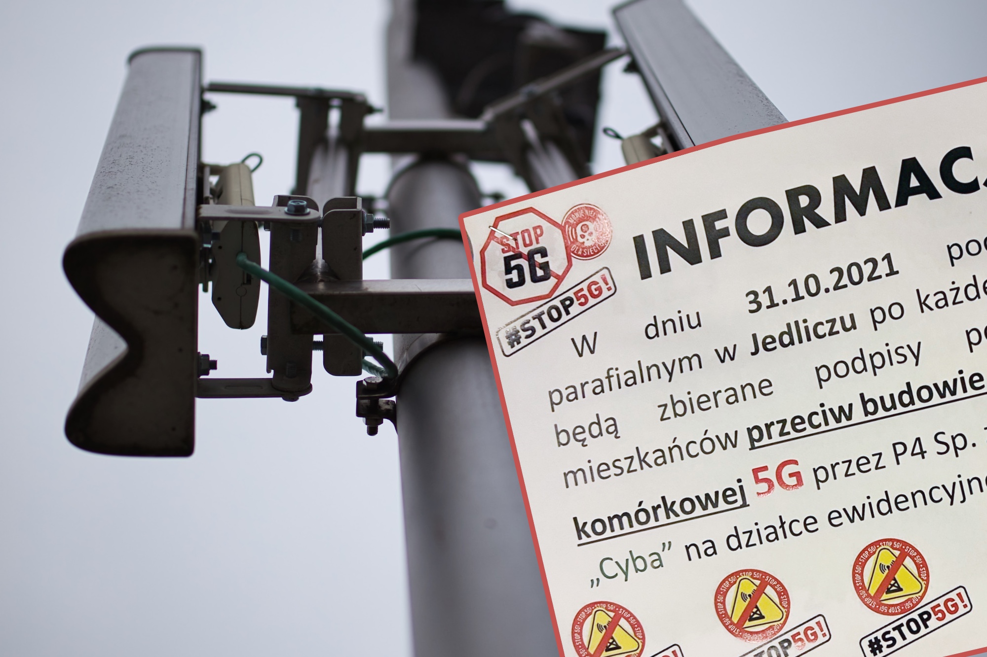 Jedlicze: A po mszy zablokujemy nadajnik 5G sieci Play (aktualizacja)