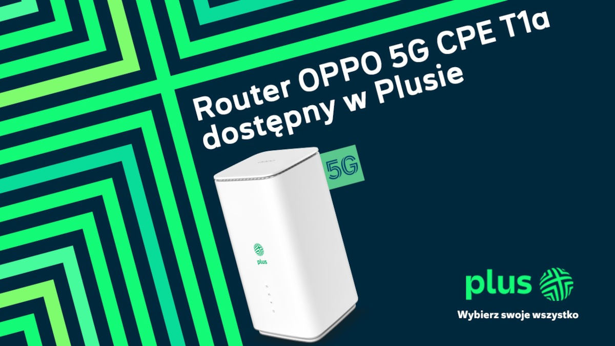 Oppo wprowadza router 5G z Wi-Fi 6 – Oppo CPE T1a. Dostępny jest w Plusie