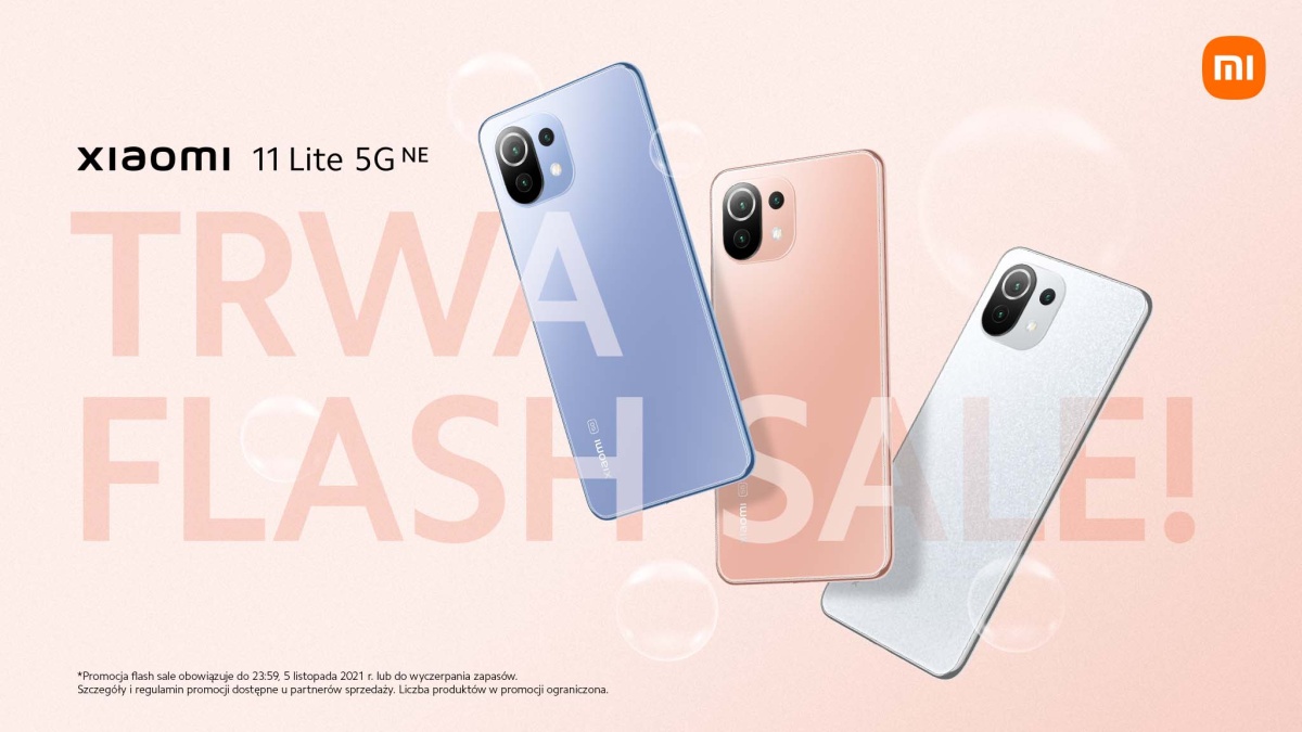 Xiaomi 11 Lite 5G NE taniej w promocji Flash Sale