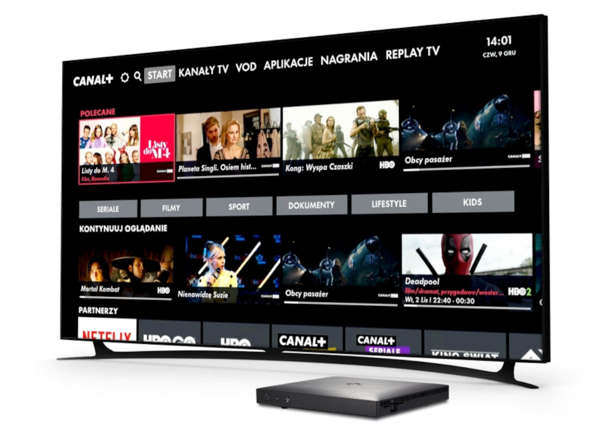 CANAL+ wprowadza nowe funkcje w dekoderach 4K UltraBOX+. Menu jak w CANAL+ online