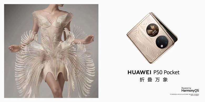 Huawei P50 Pocket zadebiutował. Ma aparat do fotografii fluorescencyjnej