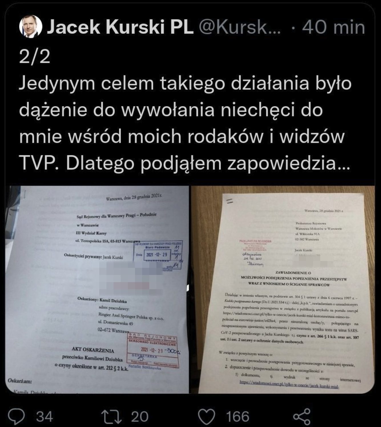 Jacek Kurski chce, aby do niego dzwonić. Podał wszystkim numer