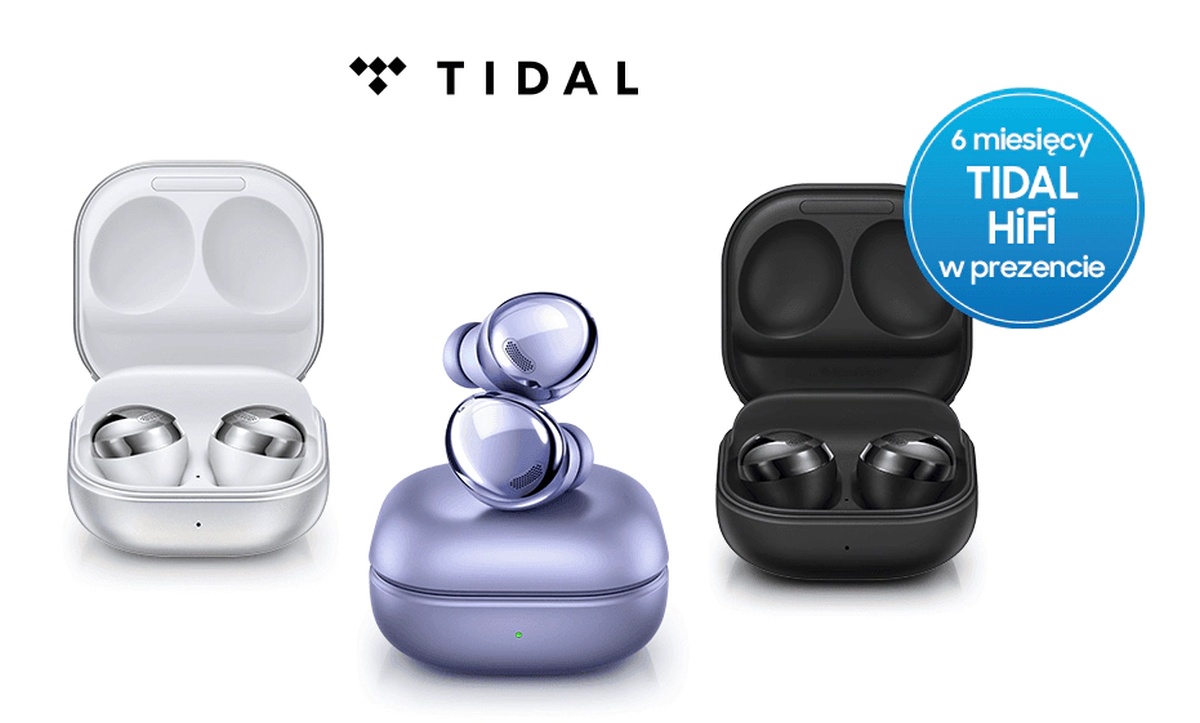 Kup słuchawki Samsung Galaxy Buds Pro i zyskaj Tidal HiFi za darmo
