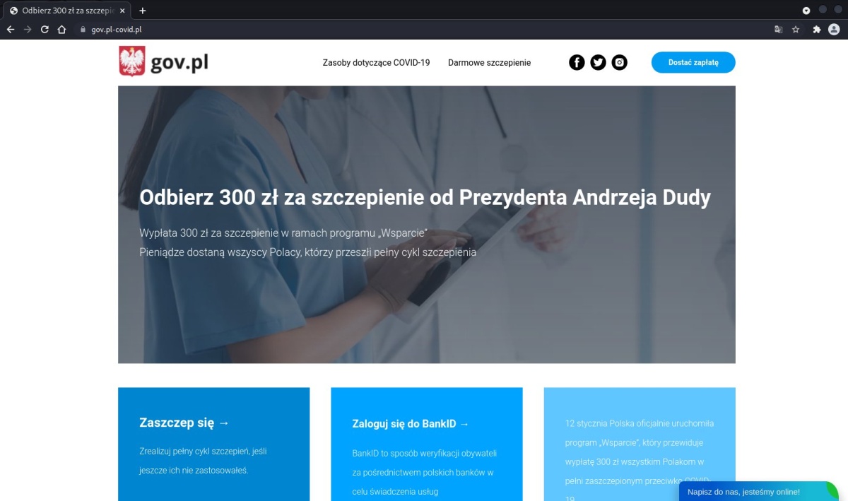 Andrzej Duda płaci za szczepienie. Inwencja cwaniaków nie zna granic