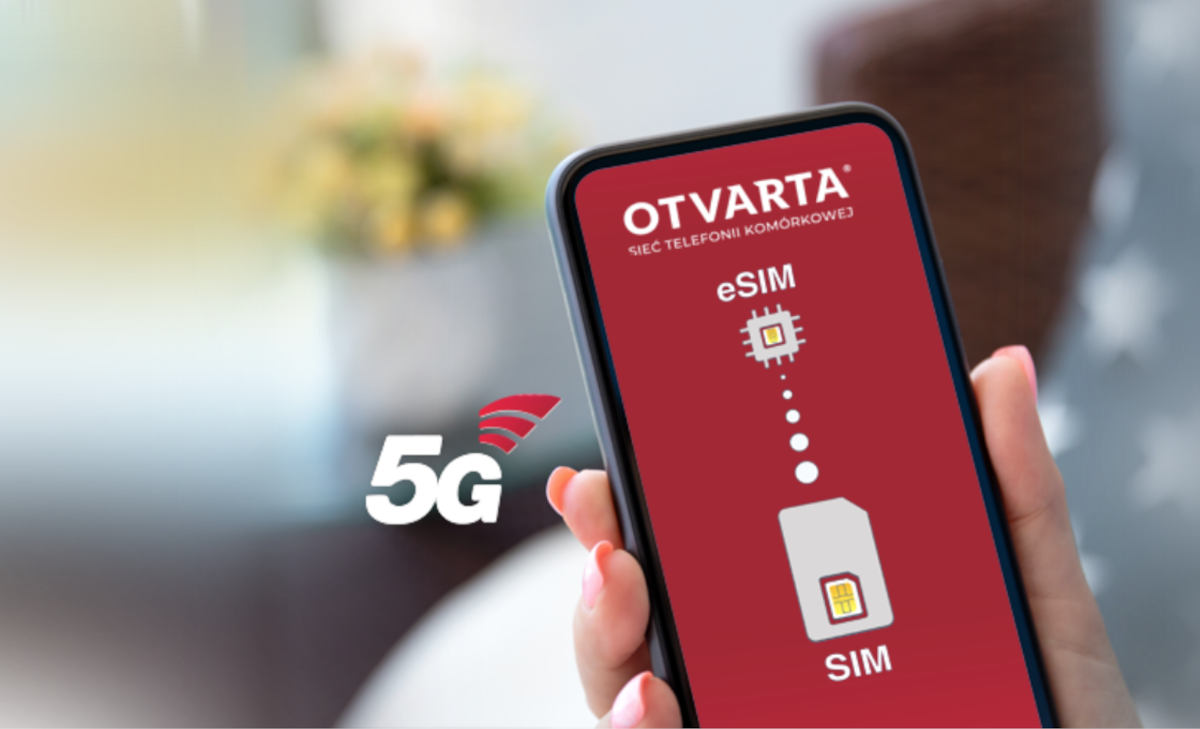 Otvarta wprowadza eSIM, już w najtańszym abonamencie za 9,99 zł