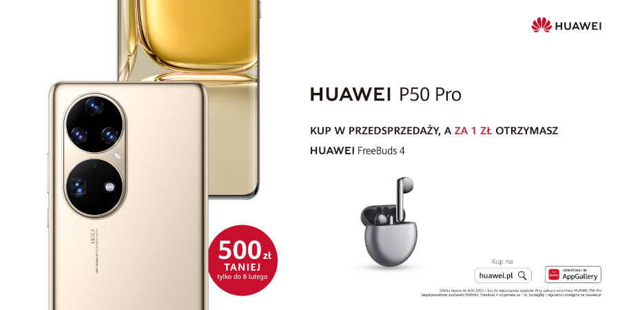 Huawei P50 Pro i składany Huawei P50 Pocket dostępne w Polsce