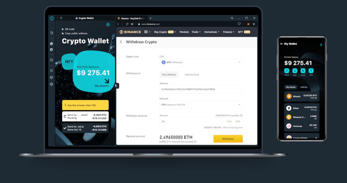 Opera Crypto Browser – przeglądarka Web3 z wbudowanym portfelem krytowalutowym
