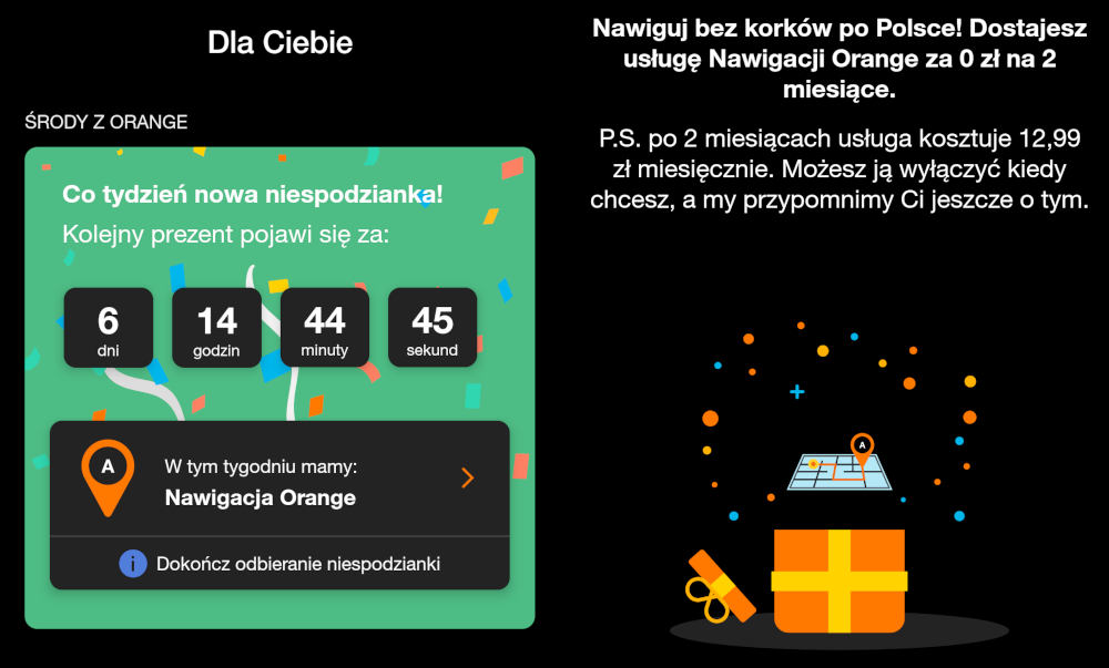 Orange daje prezent, dobry bonus na ferie. Odbierz do 1 lutego