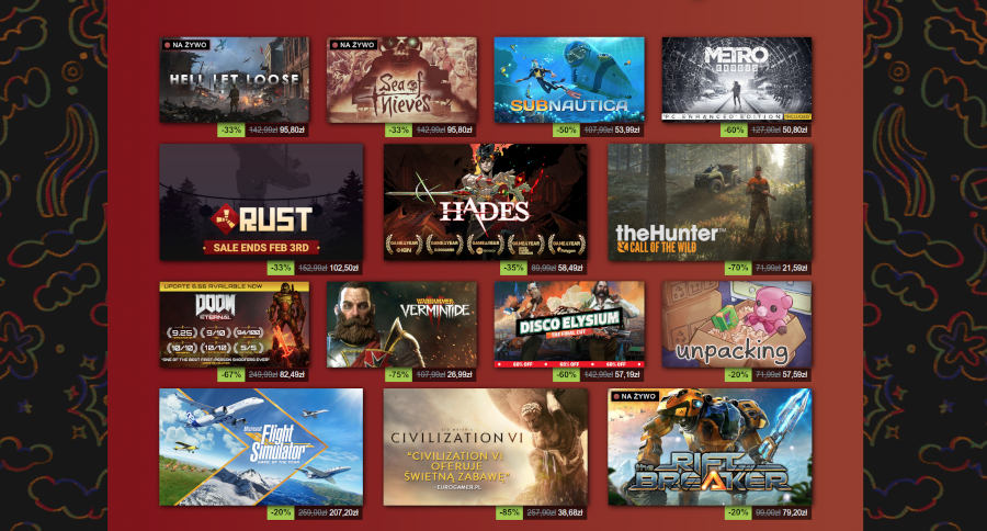 Steam: gigantyczna wyprzedaż z okazji Chińskiego Nowego Roku. Nawet 80% taniej