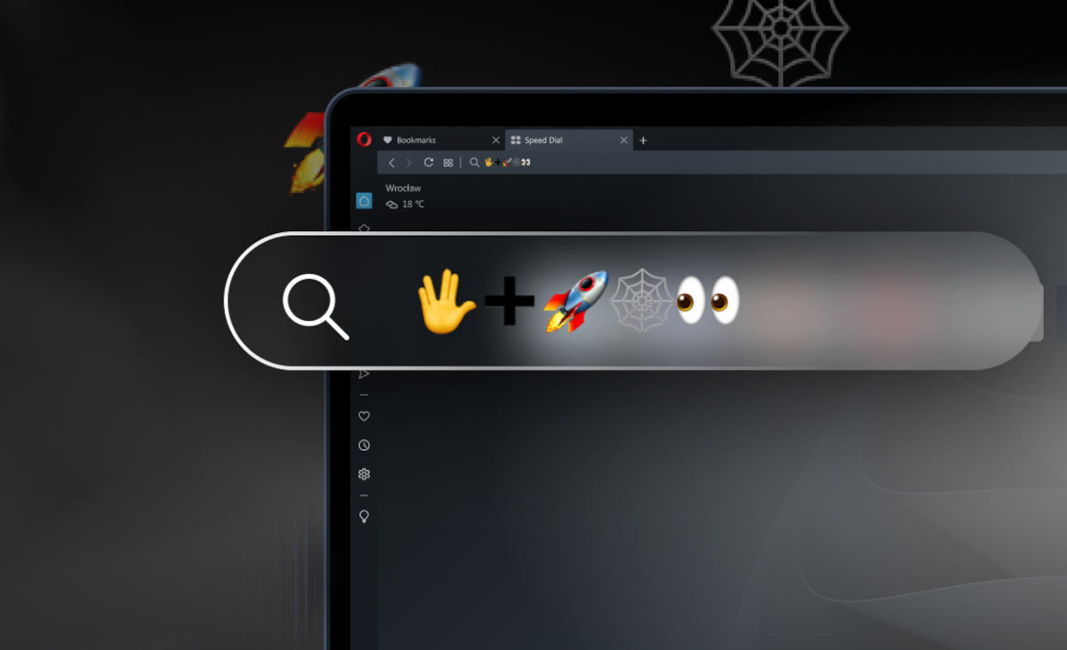 Opera wyrzuca adresy internetowe. Zamiast nich można użyć… emotikon