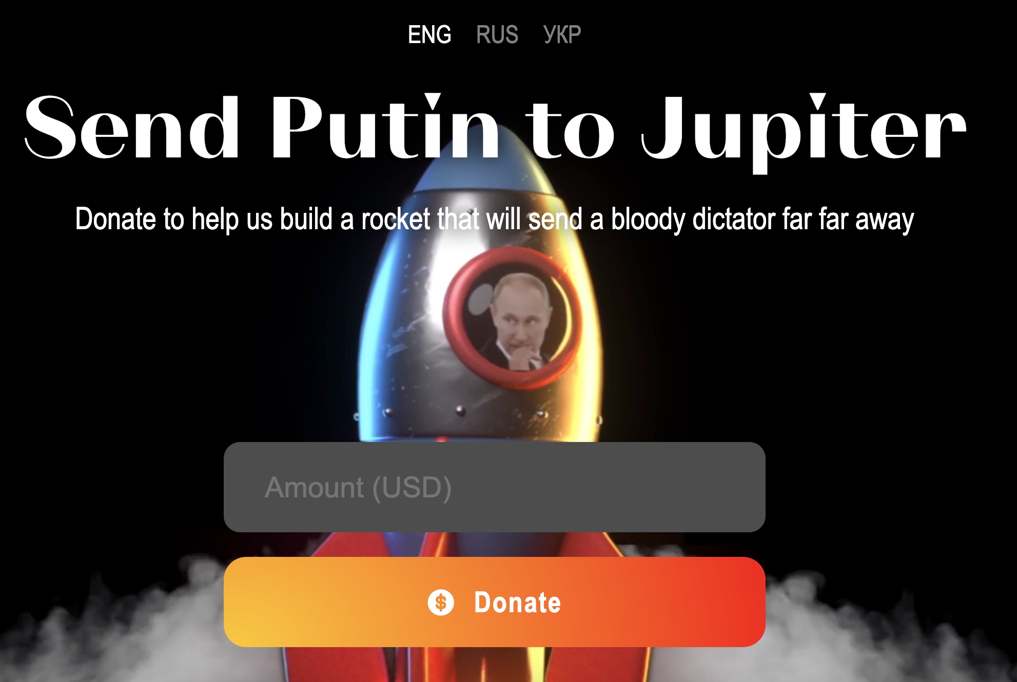 Putin leci na Jowisza. Ukraińcy zebrali w tym celu pokaźną sumę