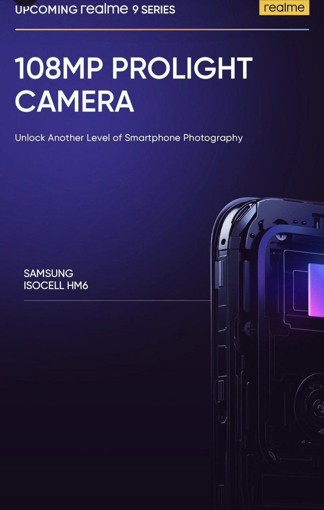 Realme 9 z aparatem 108 Mpix ISOCELL HM6. Producent zapowiada nowość