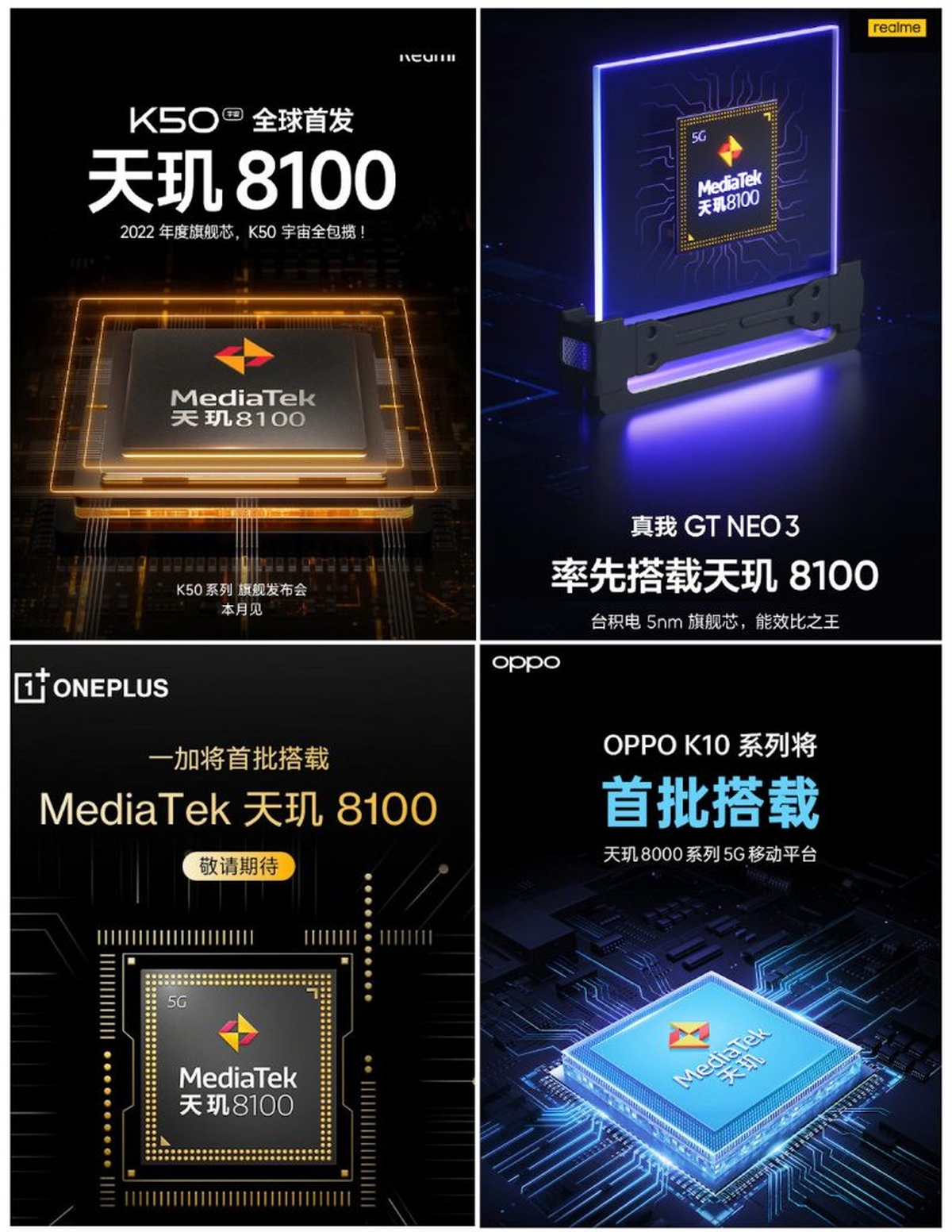 MediaTek prezentuje nowe chipsety Dimensity: 8100, 8000 i 1300